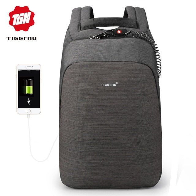 anti theft laptop backpack usb charging 15.6