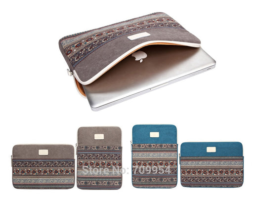 Laptop Sleeve Bag PC Cover Canvas Bohemian 13"14"15.4"15.6"